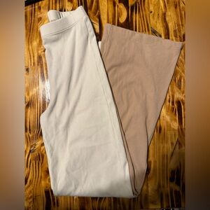 Princess Polly Beige and Cream Ribbed Pants